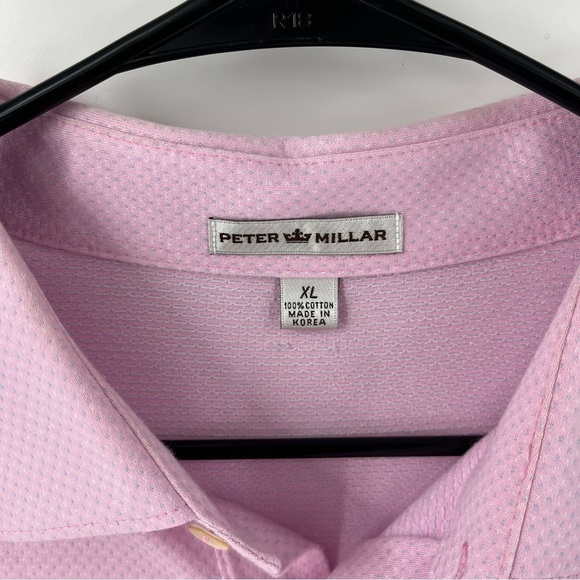 Peter MIllar XL Pink Short Sleeve Golf Polo - Picture 5 of 6